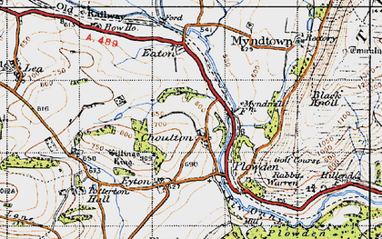 Old map of Choulton in 1947