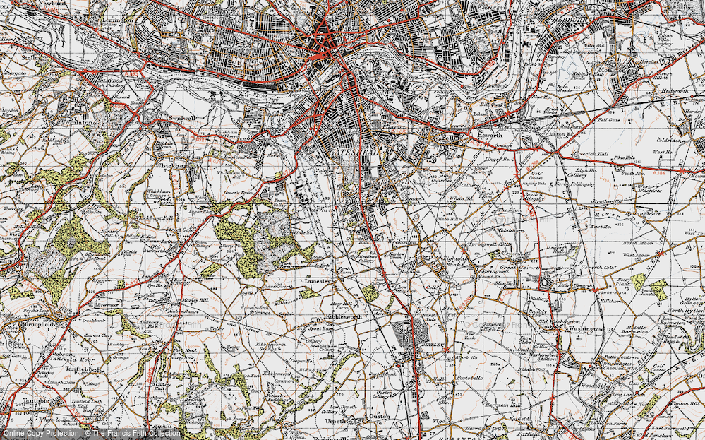 Old Map of Chowdene, 1947 in 1947