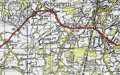 Old map of Butlersgreen Ho in 1940