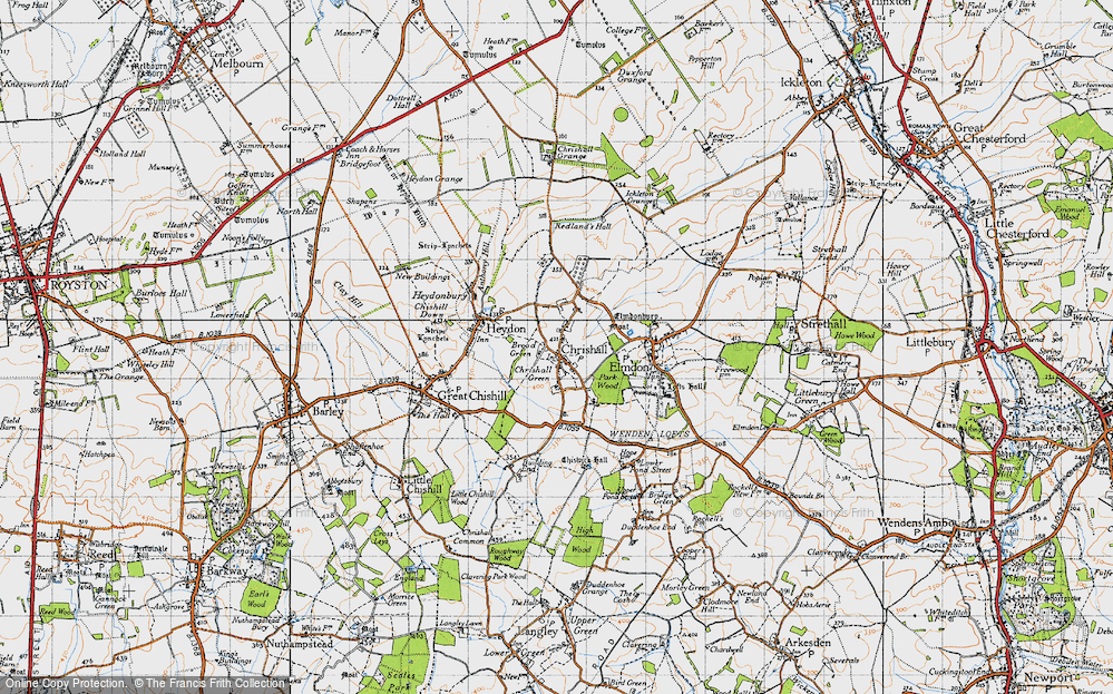 Old Map of Chrishall, 1946 in 1946