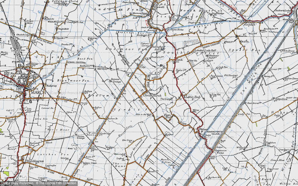 Old Map of Christchurch, 1946 in 1946