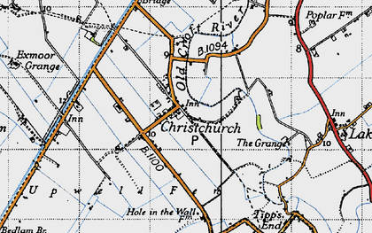 Old map of Christchurch in 1946