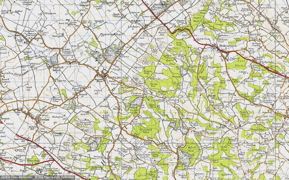 Old Map of Historic Map covering Blackmoor Wood in 1947