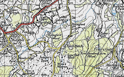Old map of Chuck Hatch in 1940