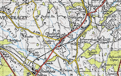 Old map of Chudleigh Knighton in 1946