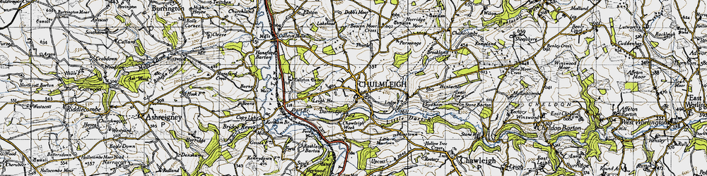 Old map of Chulmleigh in 1946