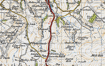 Old map of Burnt Hill in 1947