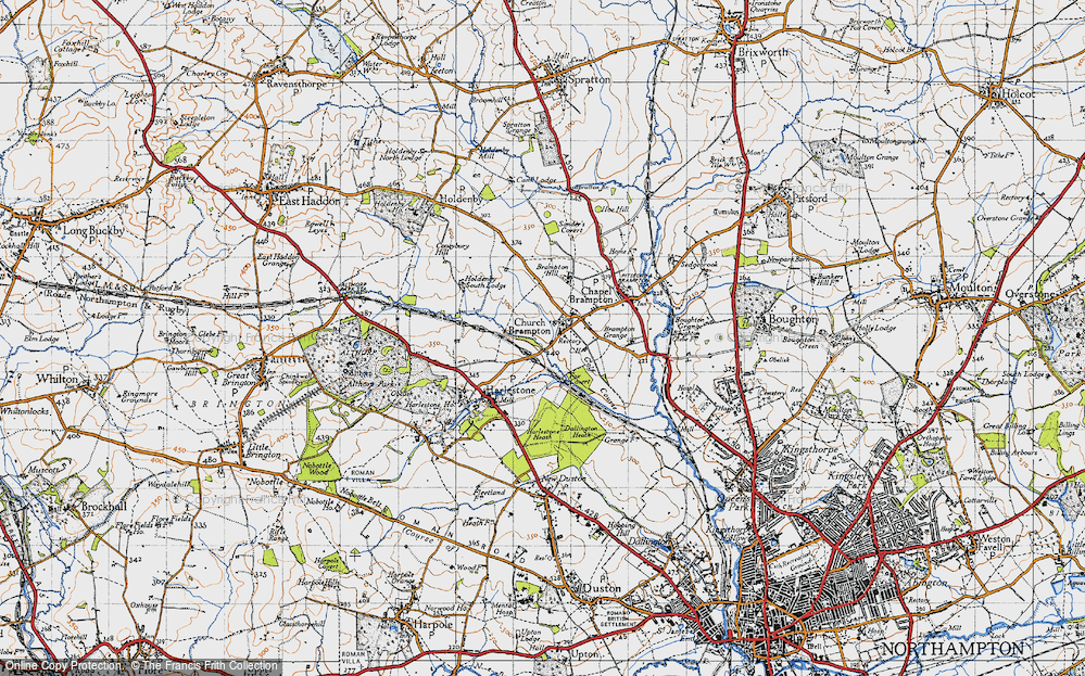 Old Map of Church Brampton, 1946 in 1946