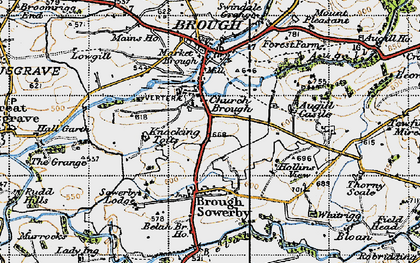 Old map of Augill Castle in 1947