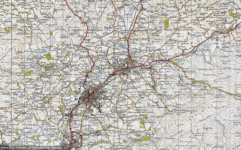 Old Map of Church Clough, 1947 in 1947