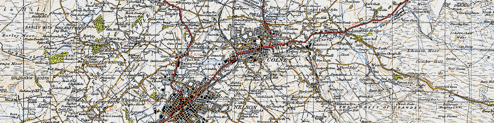 Old map of Church Clough in 1947
