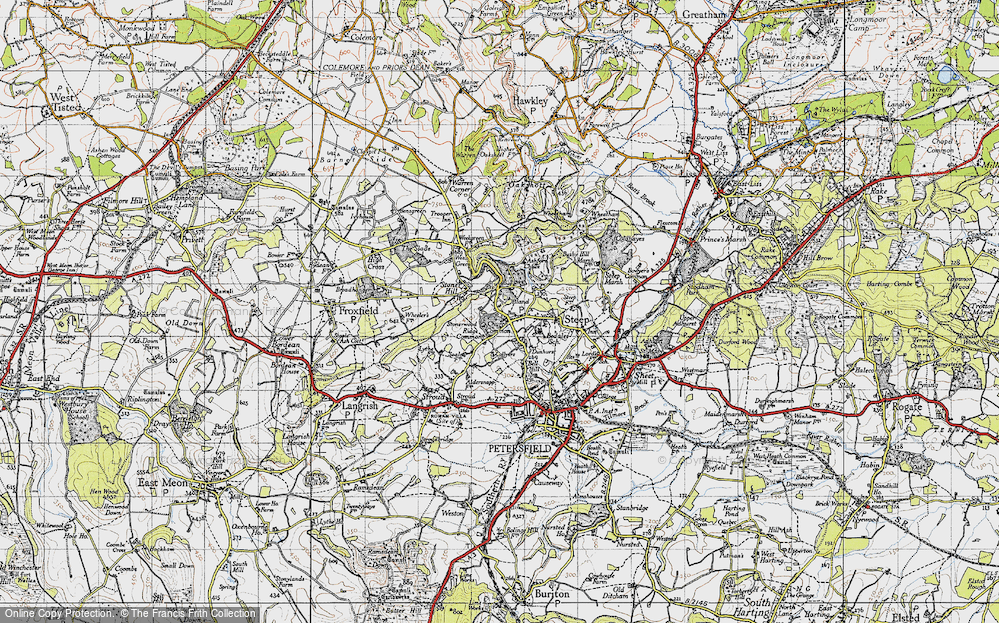 Old Map of Church Common, 1945 in 1945