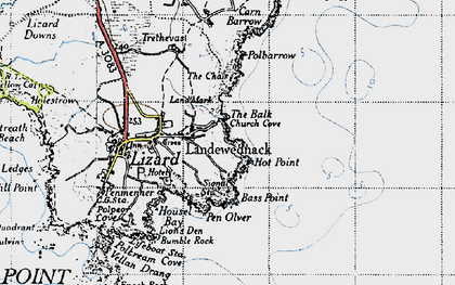 Old map of Church Cove in 1946
