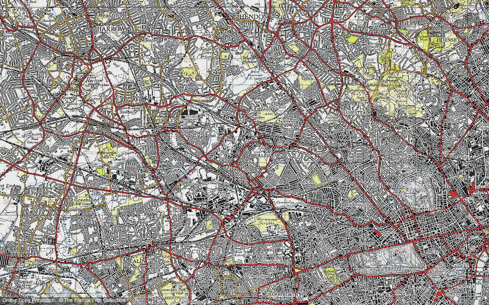 Old Map of Church End, 1945 in 1945