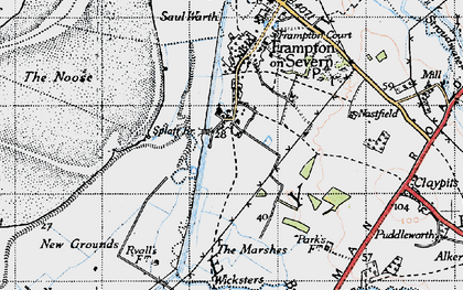 Old map of Splatt Br in 1946
