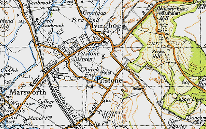 Old map of Church End in 1946
