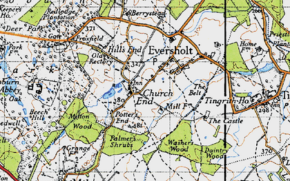 Old map of Witts End in 1946