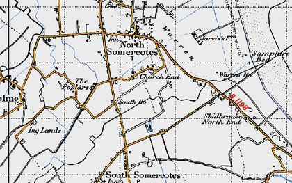 Old map of Church End in 1946