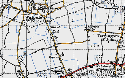 Old map of Broken Cross in 1946