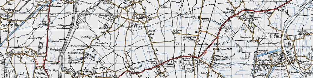 Old map of Broken Cross in 1946