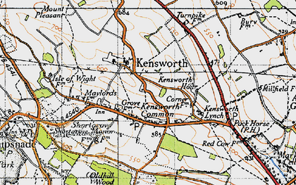 Old map of Kensworth Ho in 1946
