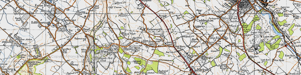 Old map of Kensworth Ho in 1946