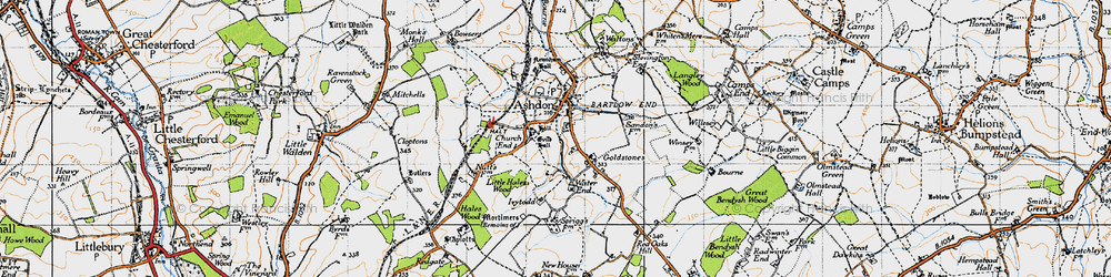 Old map of Church End in 1946