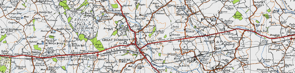 Old map of Merks Hall in 1946