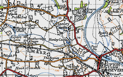 Old map of Church End in 1947