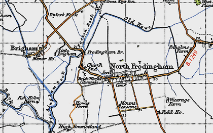 Old map of Church End in 1947
