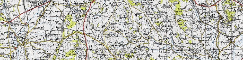 Old map of Ball Hill in 1946