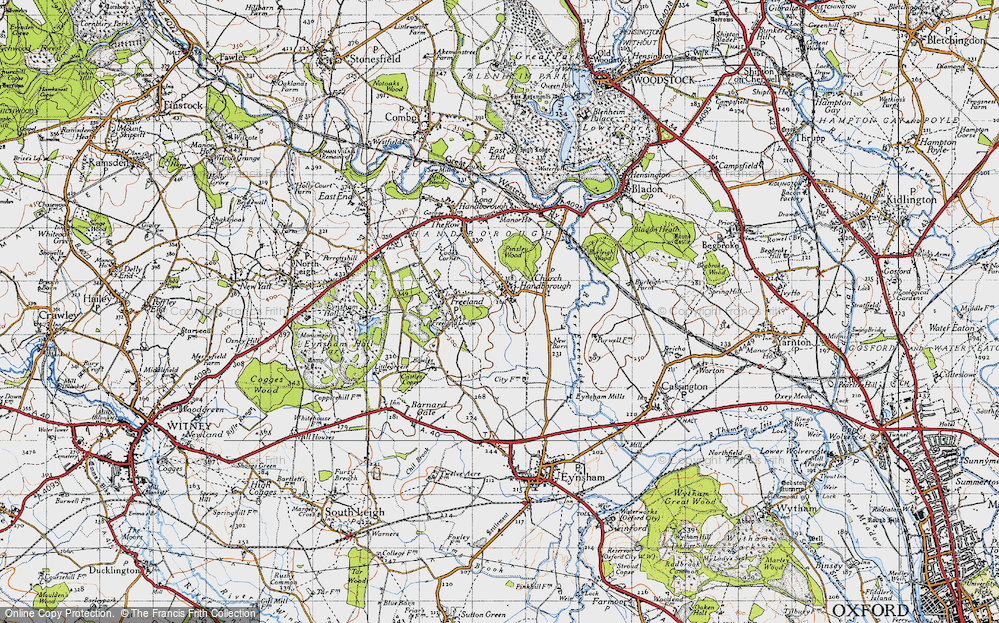 Old Map of Church Hanborough, 1946 in 1946