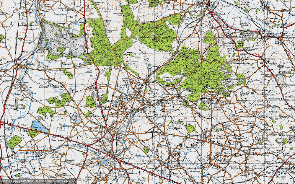 Old Map of Church Hill, 1946 in 1946