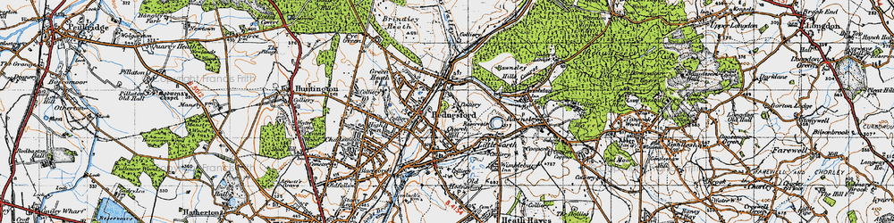 Old map of Church Hill in 1946