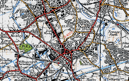 Old map of Church Hill in 1946