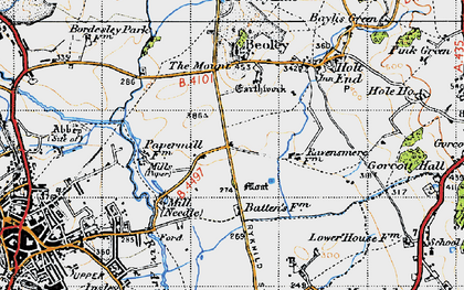 Old map of Church Hill in 1947