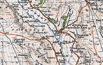 Old map of Church Houses in 1947