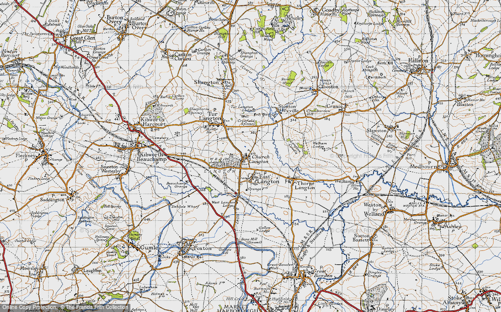 Old Map of Church Langton, 1946 in 1946