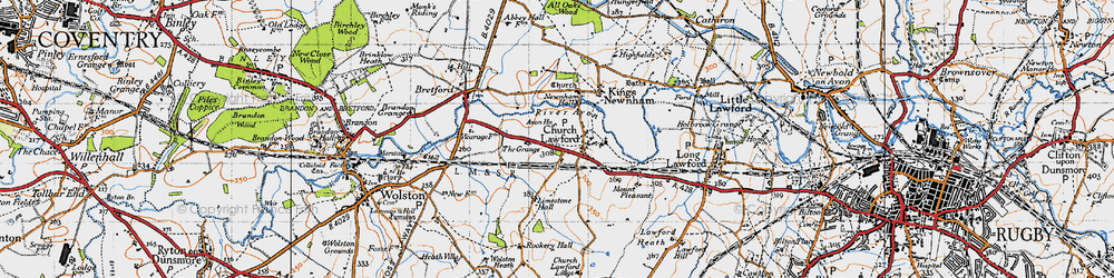 Old map of Avon Ho in 1946