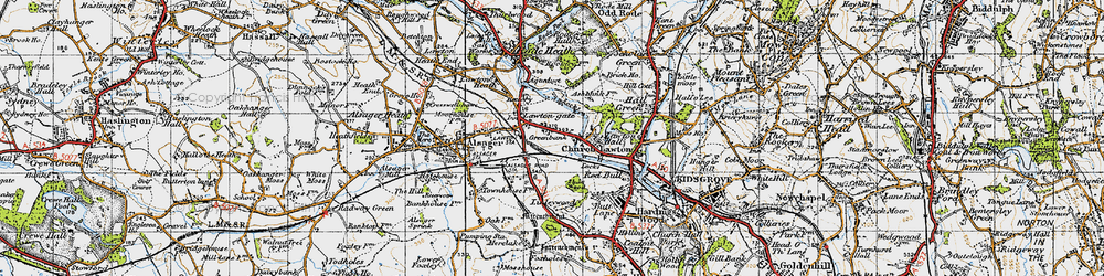 Old map of Church Lawton in 1947
