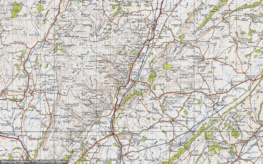 Old Map of Church Stretton, 1947 in 1947