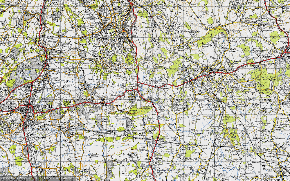 Old Map of Church Town, 1946 in 1946