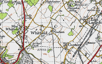 Old map of Church Whitfield in 1947