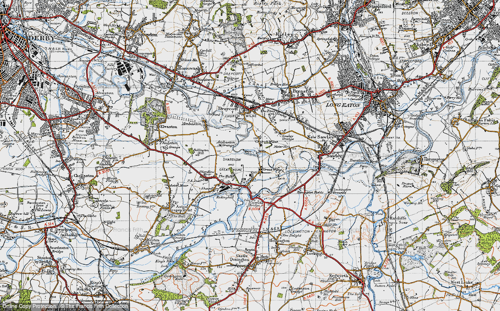 Old Map of Church Wilne, 1946 in 1946