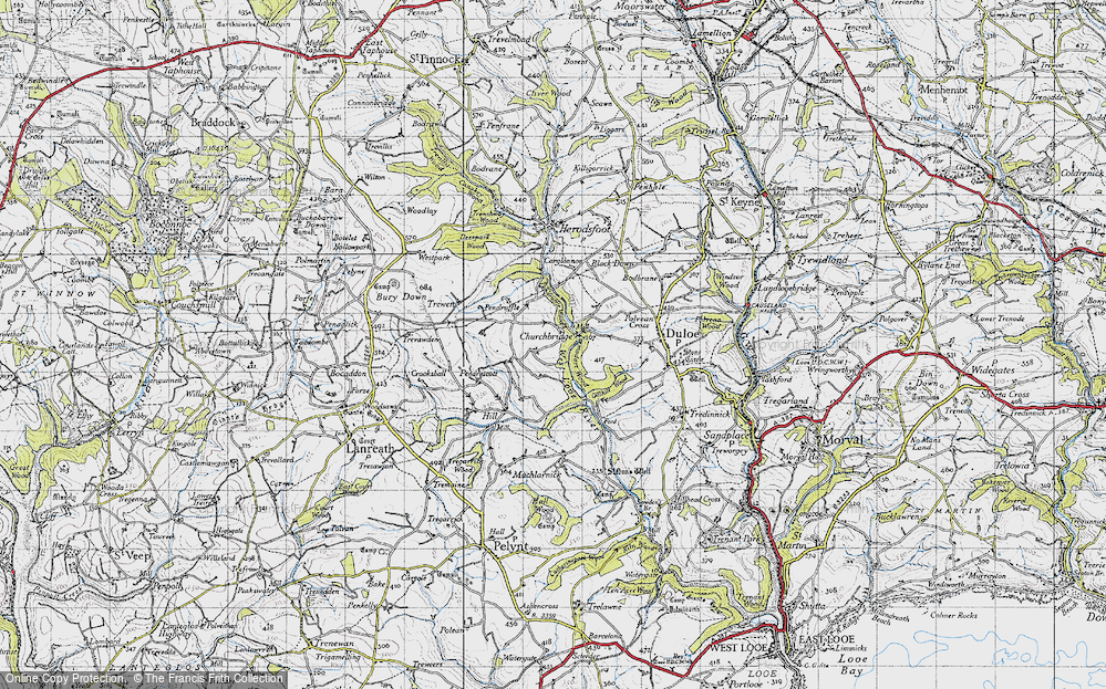 Historic Ordnance Survey Map of Churchbridge, 1946