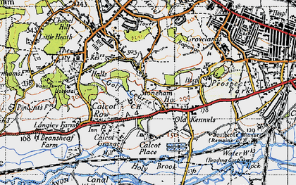 Old map of Churchend in 1945