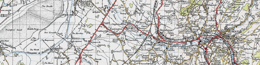 Old map of Churchend in 1946