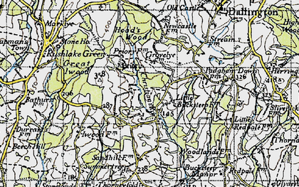 Old map of Bucksteep Manor in 1940