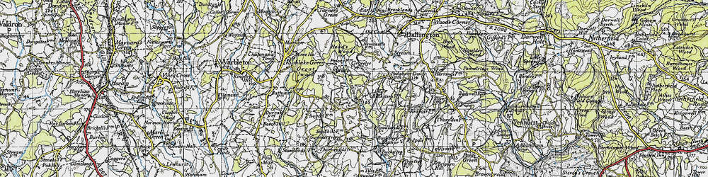 Old map of Bucksteep Manor in 1940