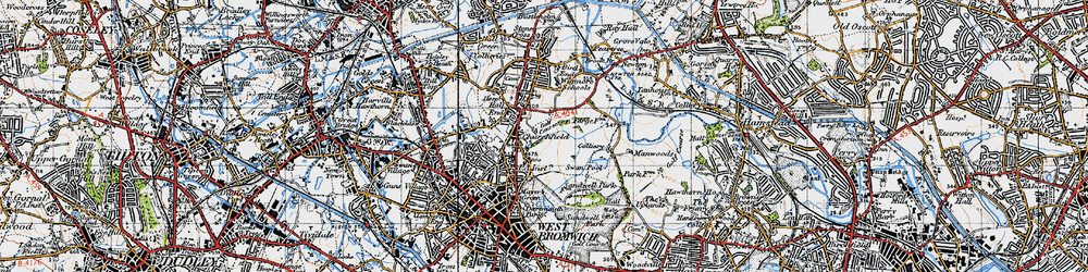 Old map of Churchfield in 1946
